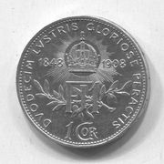 AUSTRIA - 1 kruna / corona, 1908. srebro