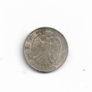 50 dinara 1938 srebro 15,04 grama