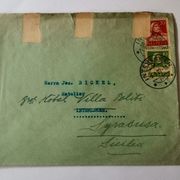 Omotnica pisma putovalog 1927. godine iz Švicarske u Italiju