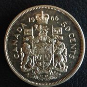 CANADA/ 50 CENTS/ 1966.g./ srebro .800/ UNC
