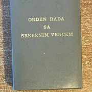SFRJ - ORDEN RADA SA SREBRNIM VENCEM I