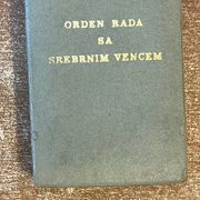 SFRJ - ORDEN RADA SA SREBRNIM VENCEM II