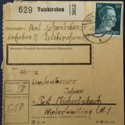 Poštanki odrezak iiz Taiskirchena za Michaelnbach iz 1944. Dobra kvaliteta.