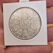 009 Austrija 100 šilinga 1776-1976 srebro