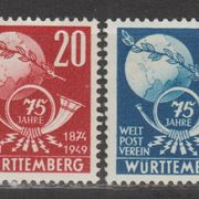 Francuska zona Wurttemberg 1949. MI 51-52 MNH