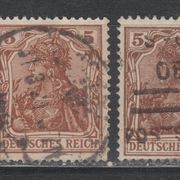 Deutsche Reich 1920. MI 140 a,b,c