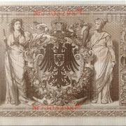 Njemačka 1000 Mark Reichsbanknote; red seal 1910