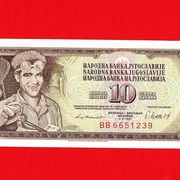 SFRJ, 10 Dinara, UNC