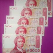 Lot 50 000 hrvatskih Dinara UNC