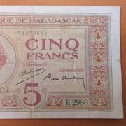 Madagaskar 5 franaka 1937