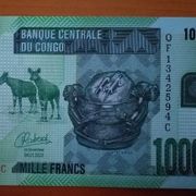 Kongo 1000 franaka 2022 UNC
