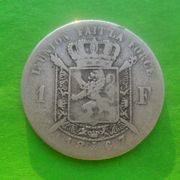 Belgium - 1 Franc 1867 - Srebro