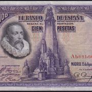 Novčanica Španjolska 100 Pesetas 1928 Pick 76a