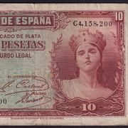 Novčanica Španjolska 10 Pesetas 1935 Pick 86a