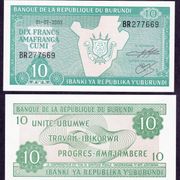 BURUNDI - 10 FRANCS - 2003 - UNC