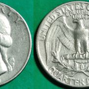 USA ¼ dollar, 1965 Washington Quarter ***/