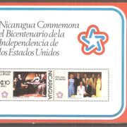Nikaragva - 1976. Obljetnica USA, blok /al14/