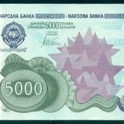 5000 dinara 1980 - Tito - Neizdata - UNC
