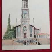 Razglednica Nacrt gornje crkve 00 kapucina u Rijeci iz 1918 godine