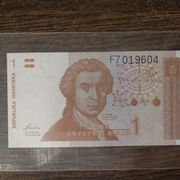 1 dinar Hrvatski 1991