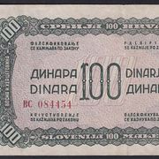 EX YU 100 DINARA 1944.