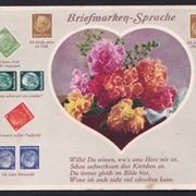 Njemačka ,  Reich ,  poštanske marke  ,  stara razglednica
