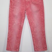 H&M poluduge traper hlače prošarano rozo-bijele boje, vel. 26 (S)