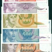 Set novcanica Jugoslavija 1990 -5 komada- UNC