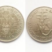 ZAPADNA AFRIKA  100 FRANAKA  1968