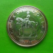 Canada 1 Dollar 1973 - Elizabeth II Royal Canadian Mounted Police - Srebro