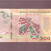 BURUNDI 500 FRANCS 2018  UNC