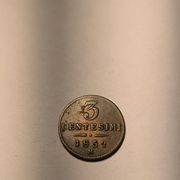 3 centesimi 1852 M