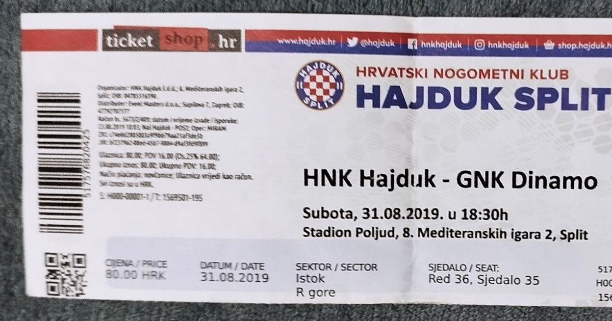 Hajduk Split - Dinamo Zagreb 31.08.2019